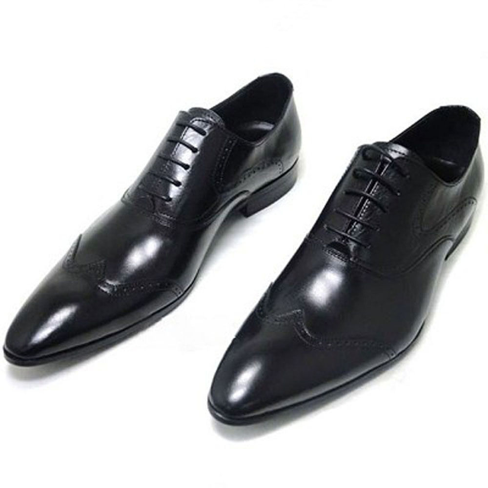 mens black dress shoes leather sole